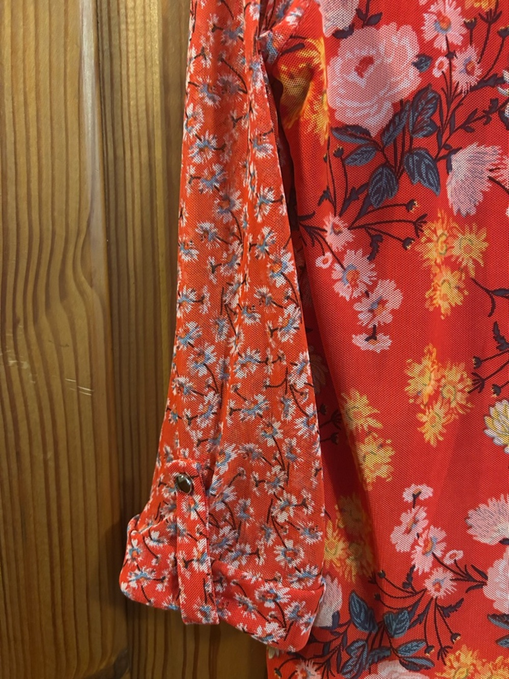 Ava & Grace Red Floral Long-Sleeve Blouse View 4